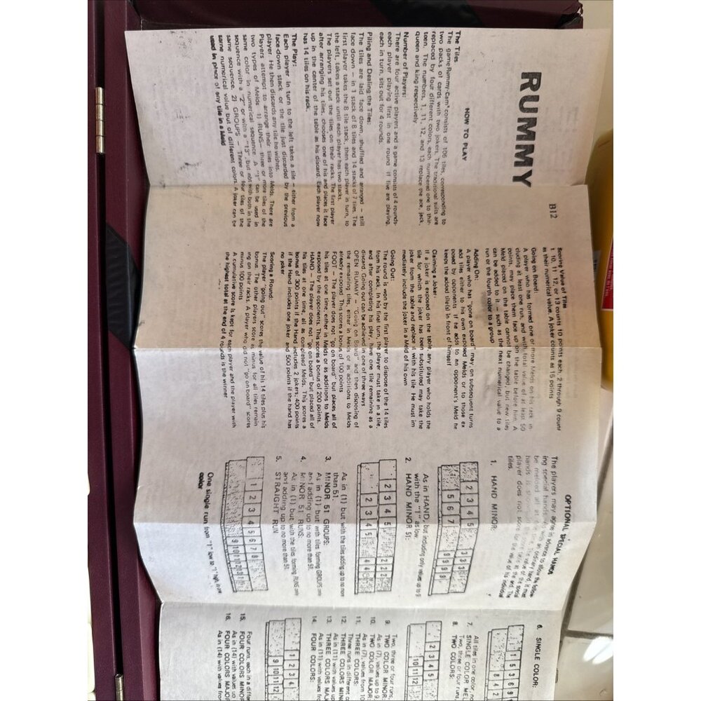 Vintage Rummikub Rummy Tile Game With Carry Case 106 Tiles - Picture 8 of 16